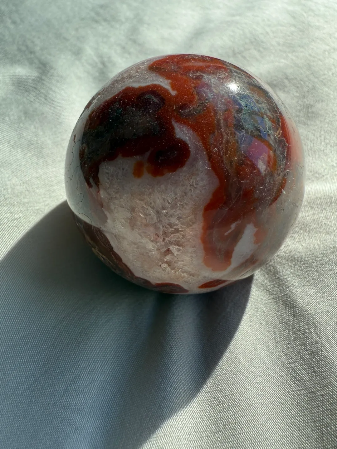 Red and White Carnelian Sphere image indicator(2)