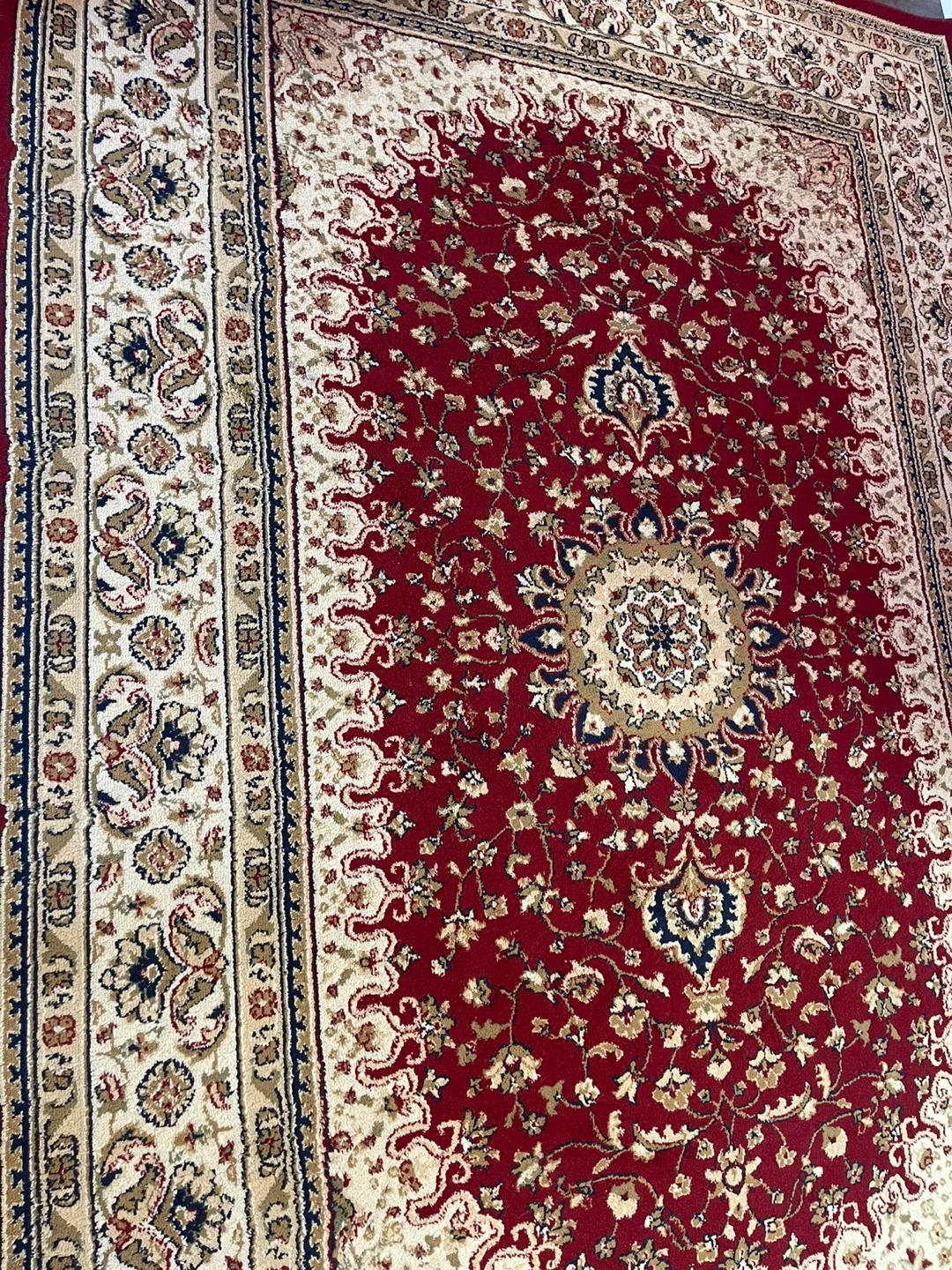 Red and Beige Oriental-Style Rug thumbnail