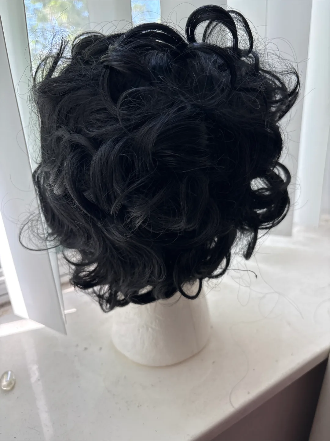 New Black Curly Bob Wig image indicator(2)