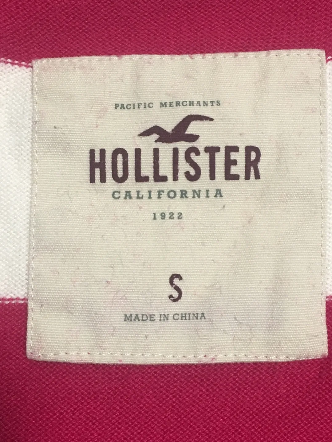 🏒Hollister Pink & White Striped Cardigan Sweater Size Small image indicator(4)