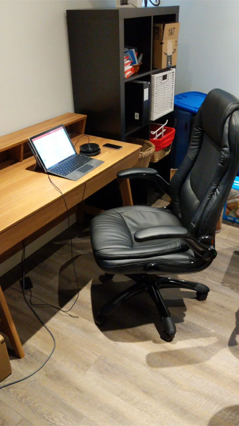 Executive Office Chair - Black Faux Leather thumbnail