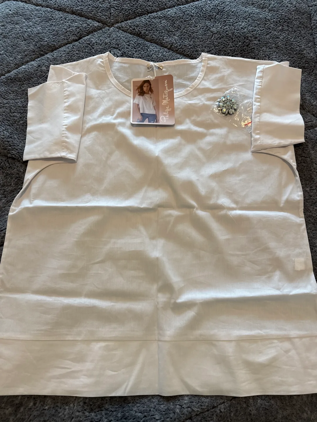 Rickie Malison Women's White Blouse Sz M