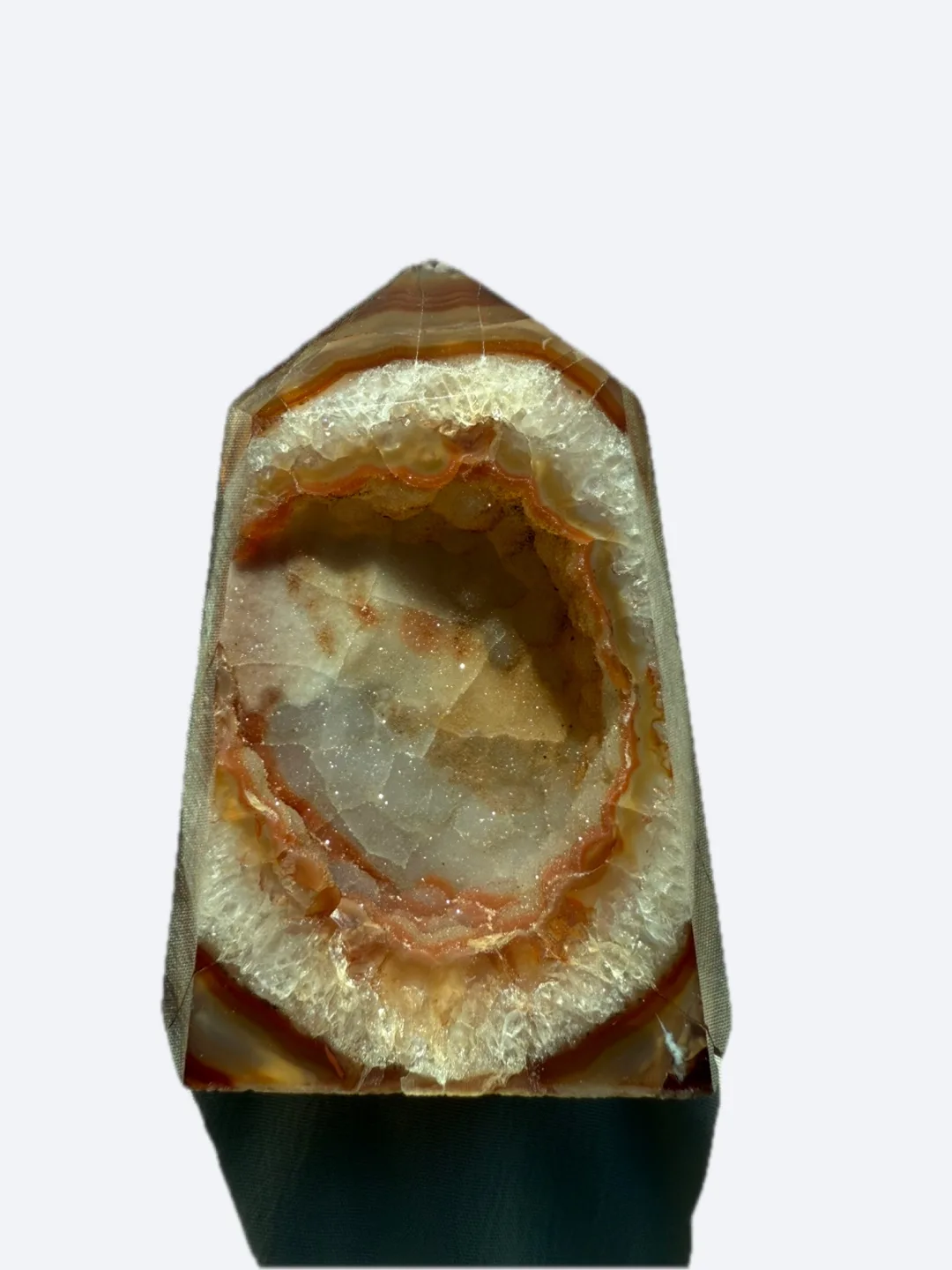 Carnelian Agate Tower Geode Point Druzy image indicator(6)