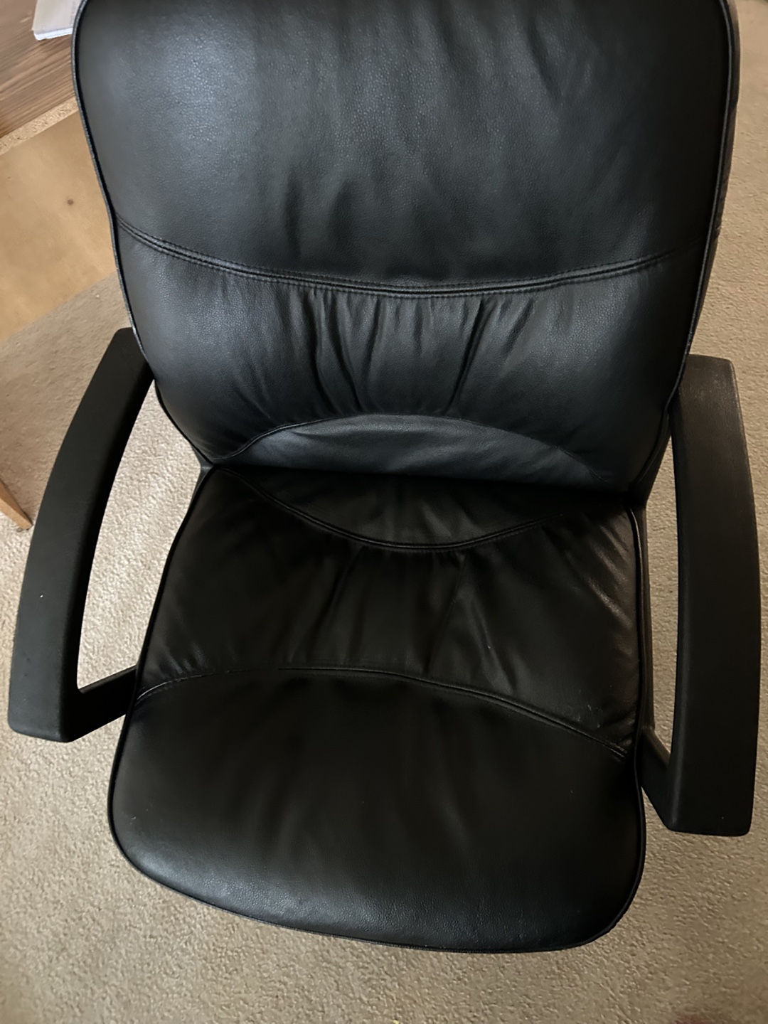 Black Leather Office Chair - photo 4