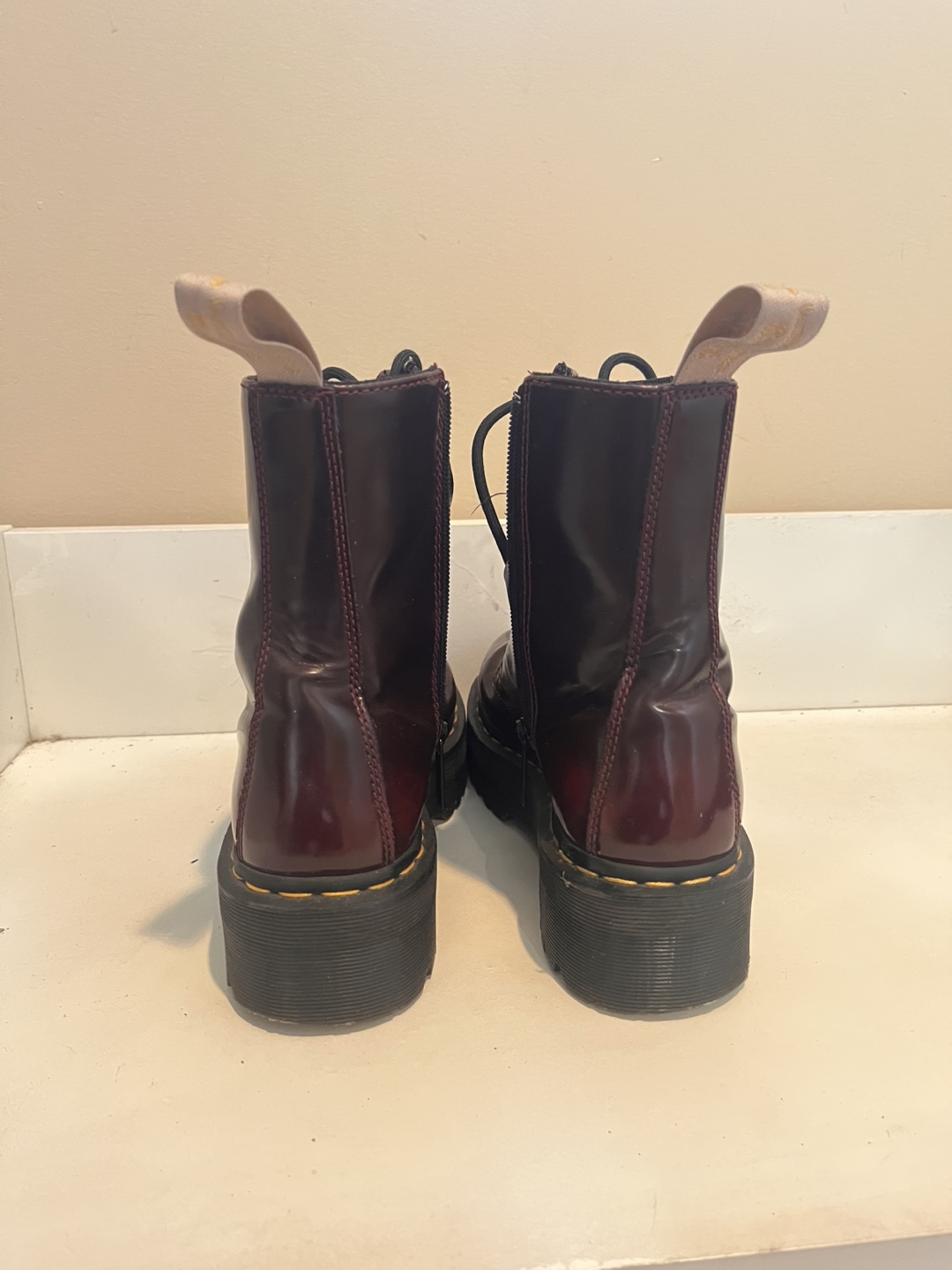 Dr. Martens Vegan Jadon Platform Boots - Burgundy - photo 3