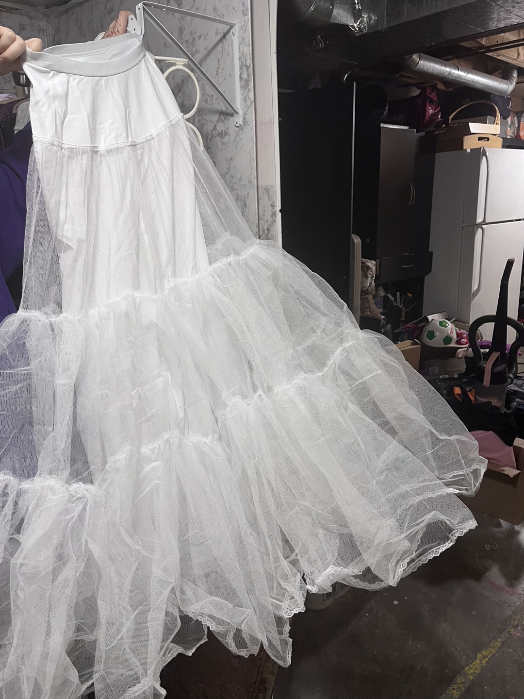 White tulle petticoat