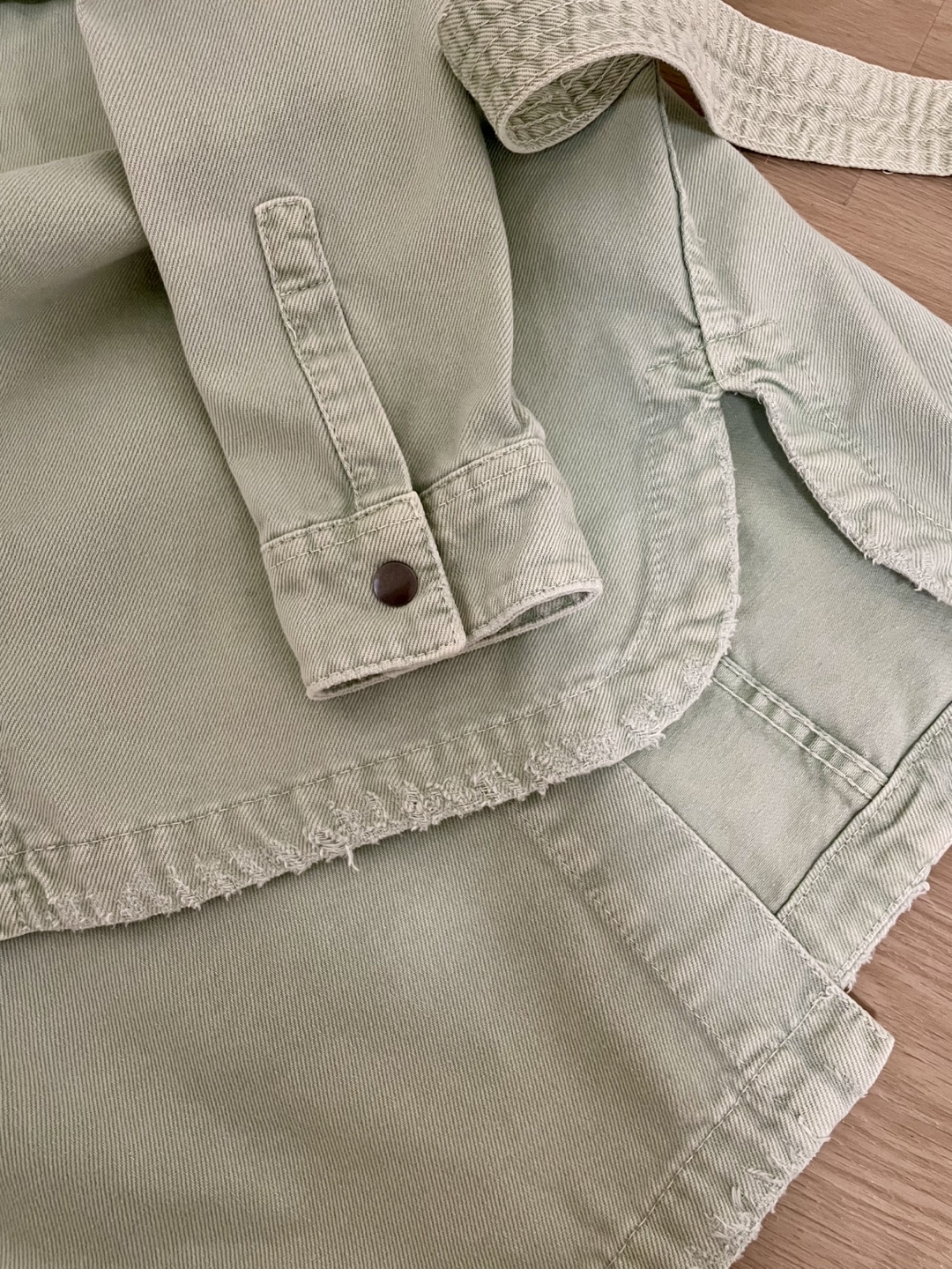 Zara Belted Denim Jacket - Size M - photo 4
