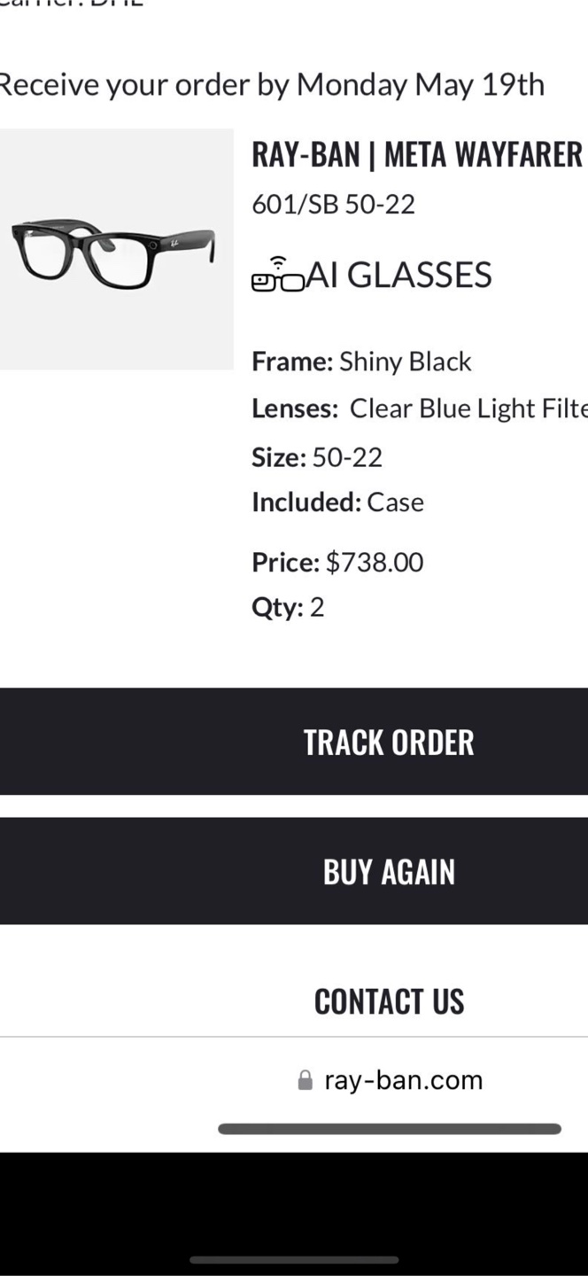 Ray-Ban Meta Wayfarer Glasses (2 pairs) - photo 3