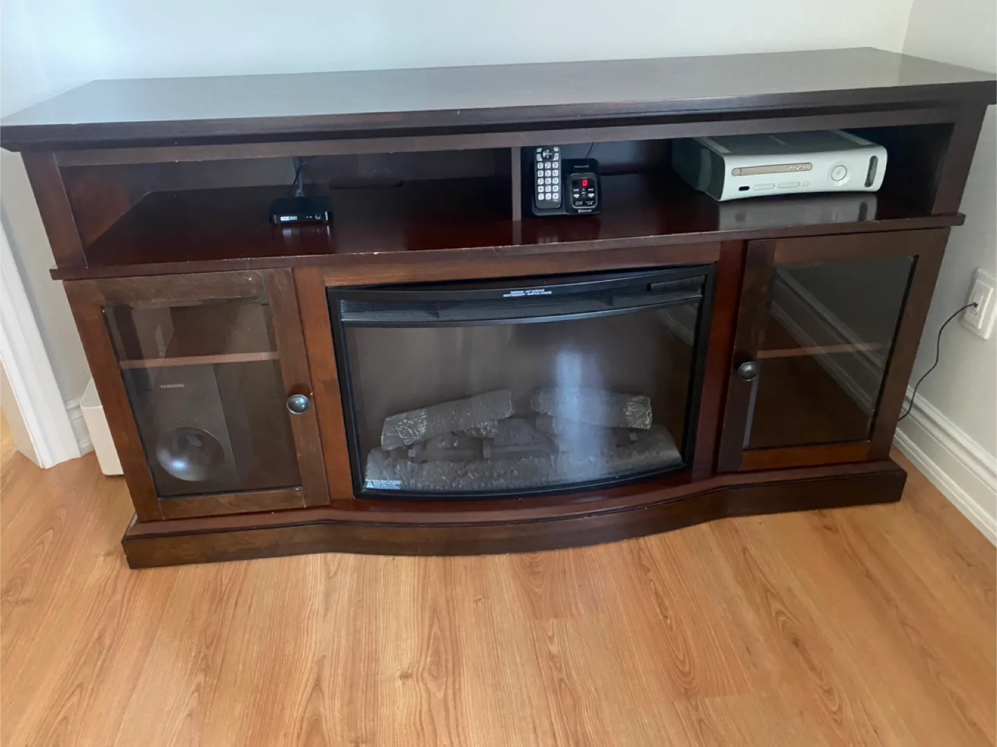 Entertainment Center with Electric Fireplace thumbnail