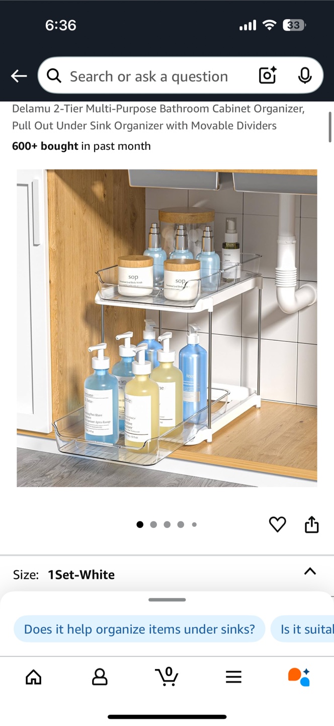 Bathroom organizer