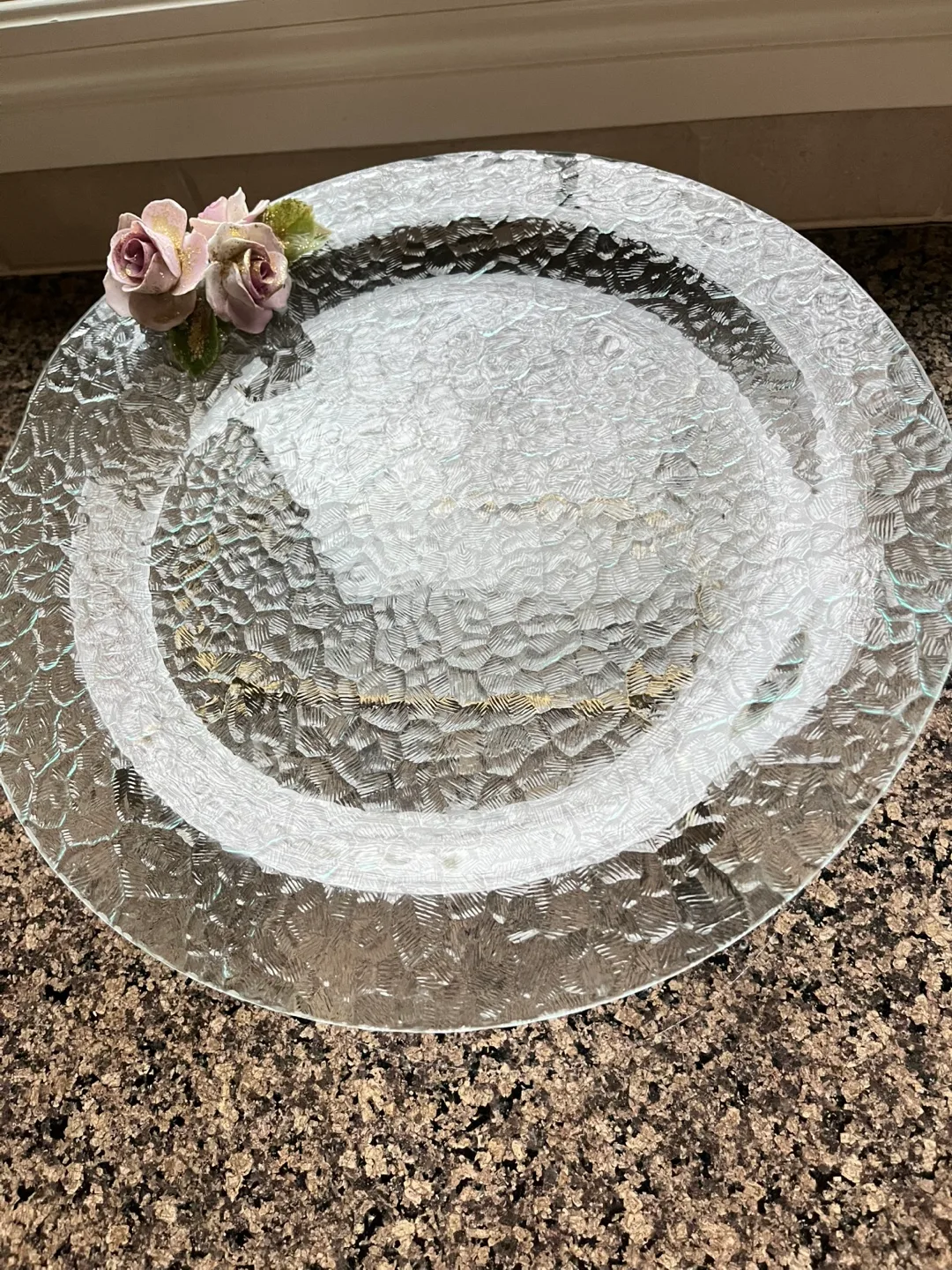 Beautiful glass serving platter thumbnail