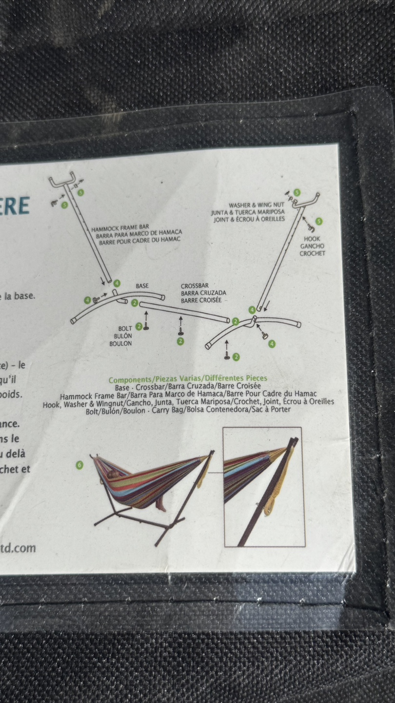 Hammock Stand with Striped Hammock - photo 2