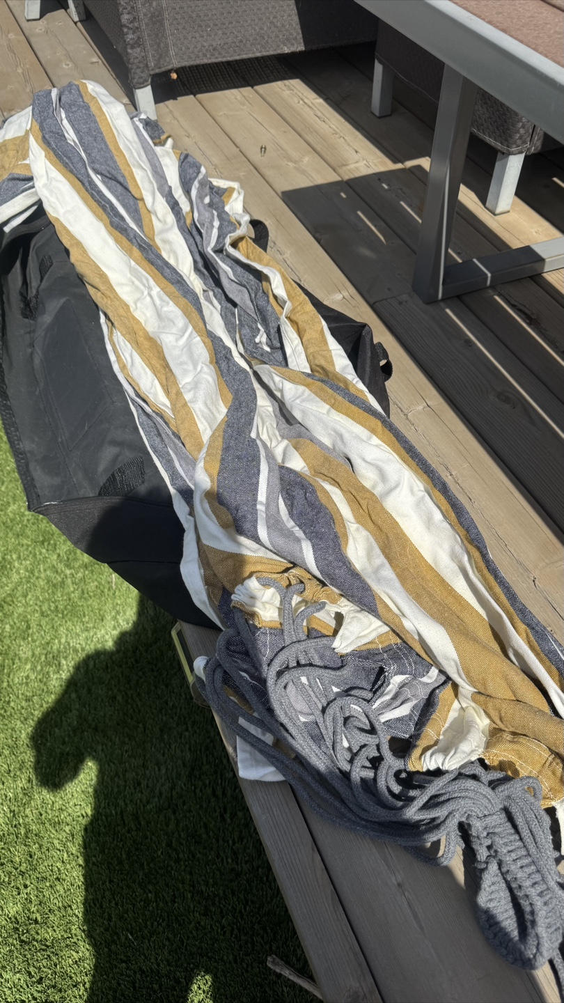 Hammock Stand with Striped Hammock - photo 3