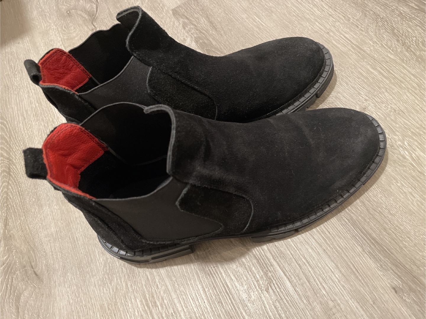 Black Suede Chelsea Boots