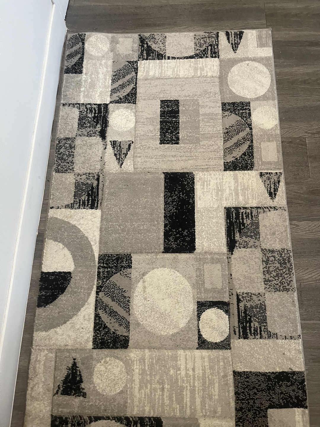2 Geometric Runner Rug - Grey, Black, White - photo 4