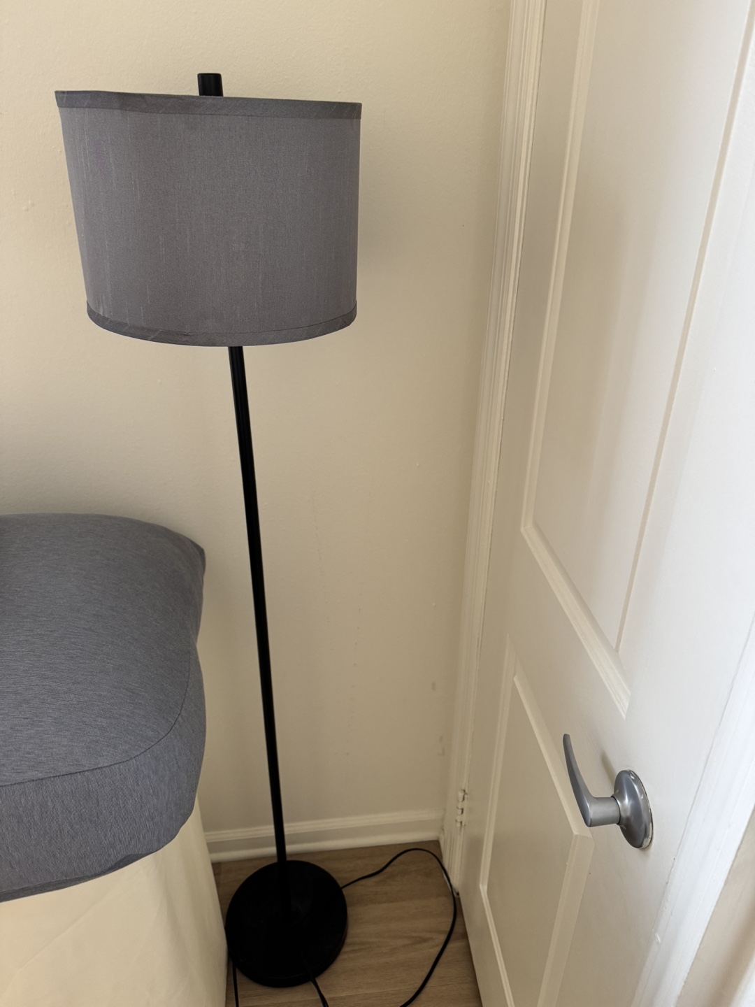 Floor Lamp with Gray Shade