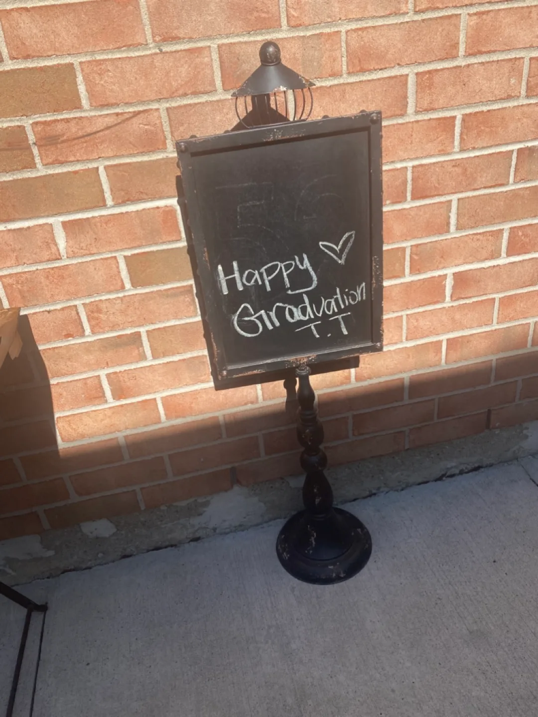 Black Chalkboard Sign with Stand thumbnail