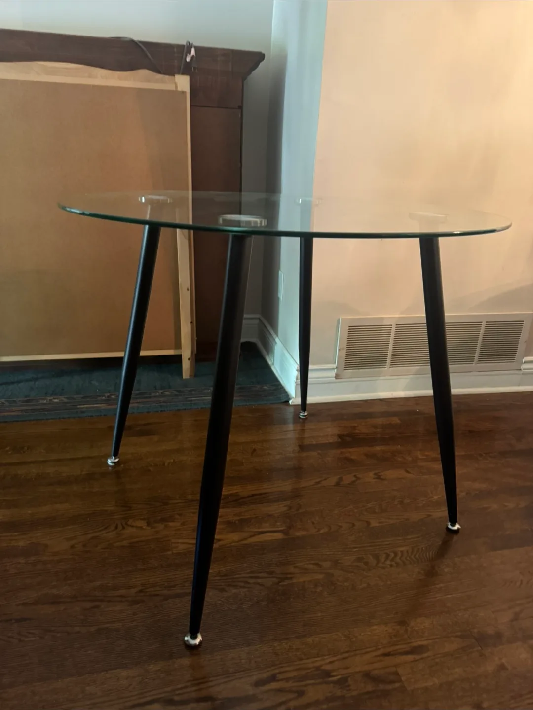 Glass and Metal Coffee Table