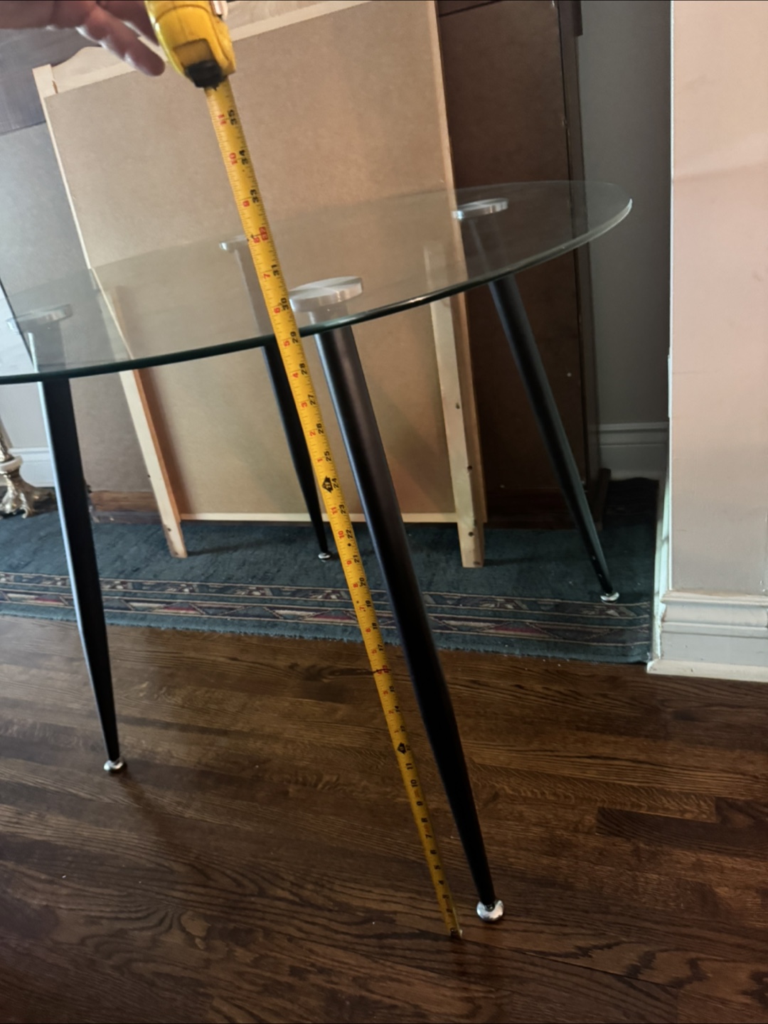 Glass and Metal Coffee Table - photo 3