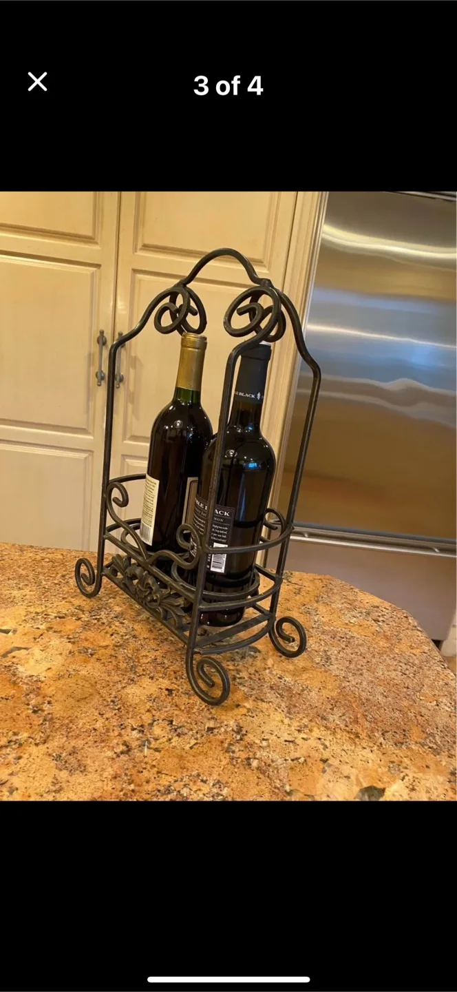 Ornate Cast Iron Wine Rack image indicator(3)