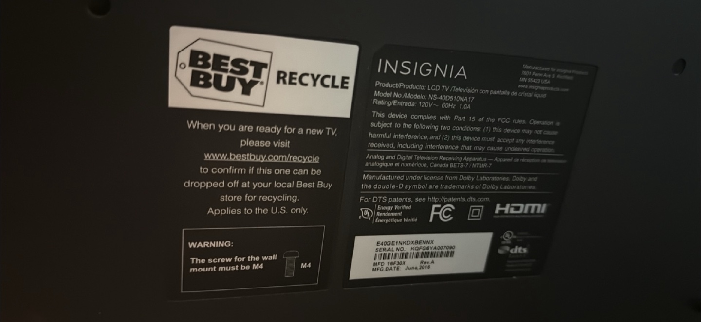 Insignia 40inch TV - photo 3