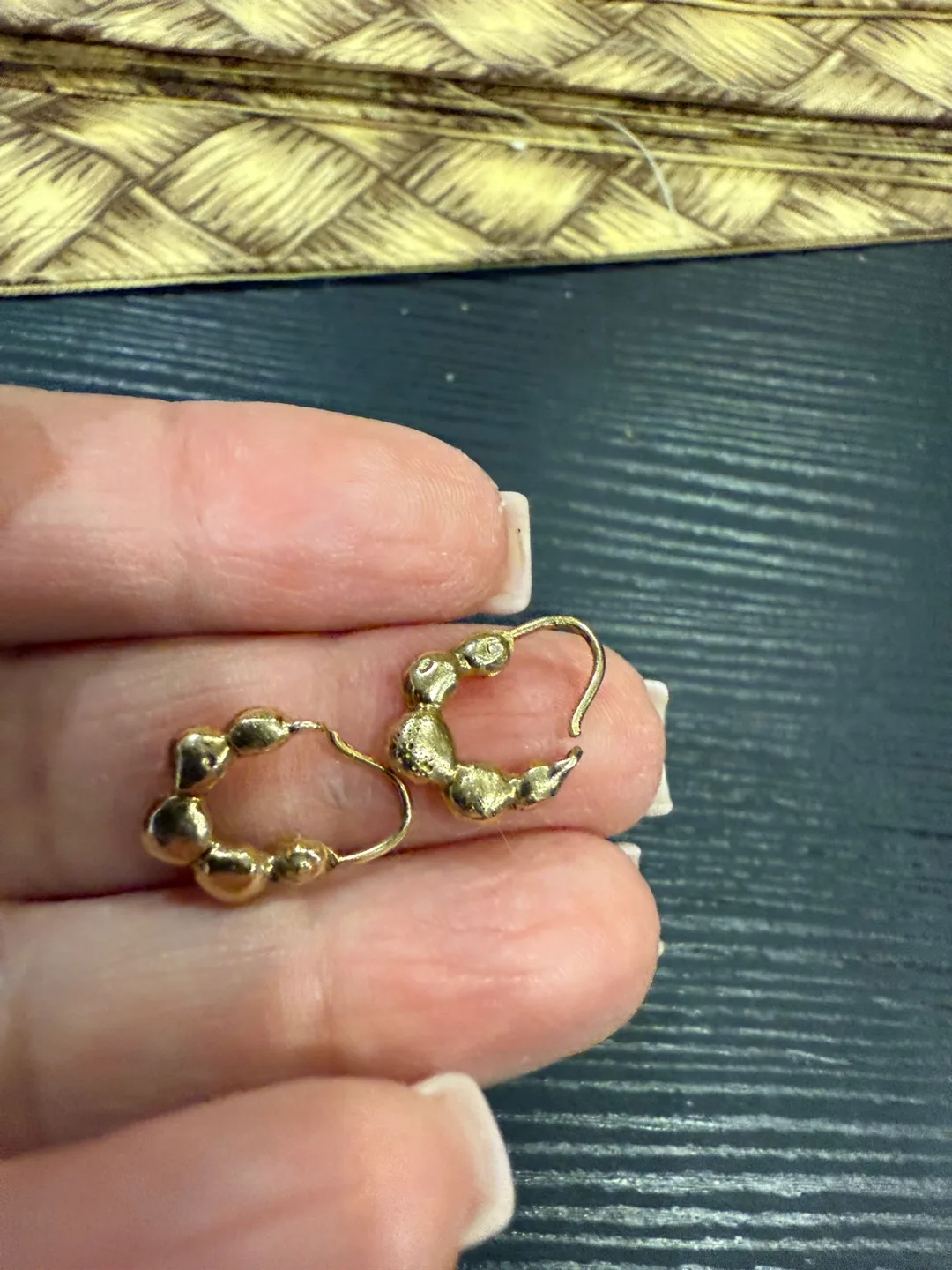 Gold hoop earrings thumbnail