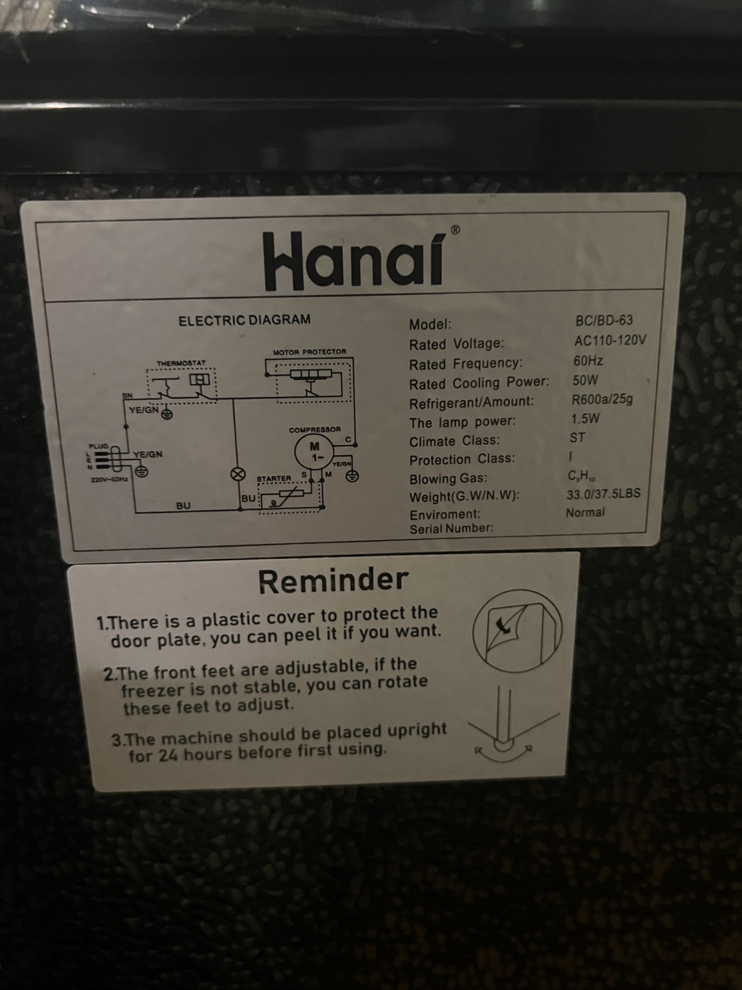 Hanaf Chest Freezer - BC/BD-63 - photo 5