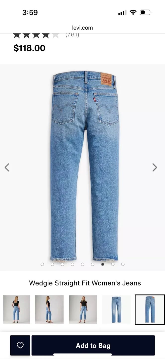 Levi's Wedgie Straight Fit Women's Jeans - Size 28 image indicator(7)