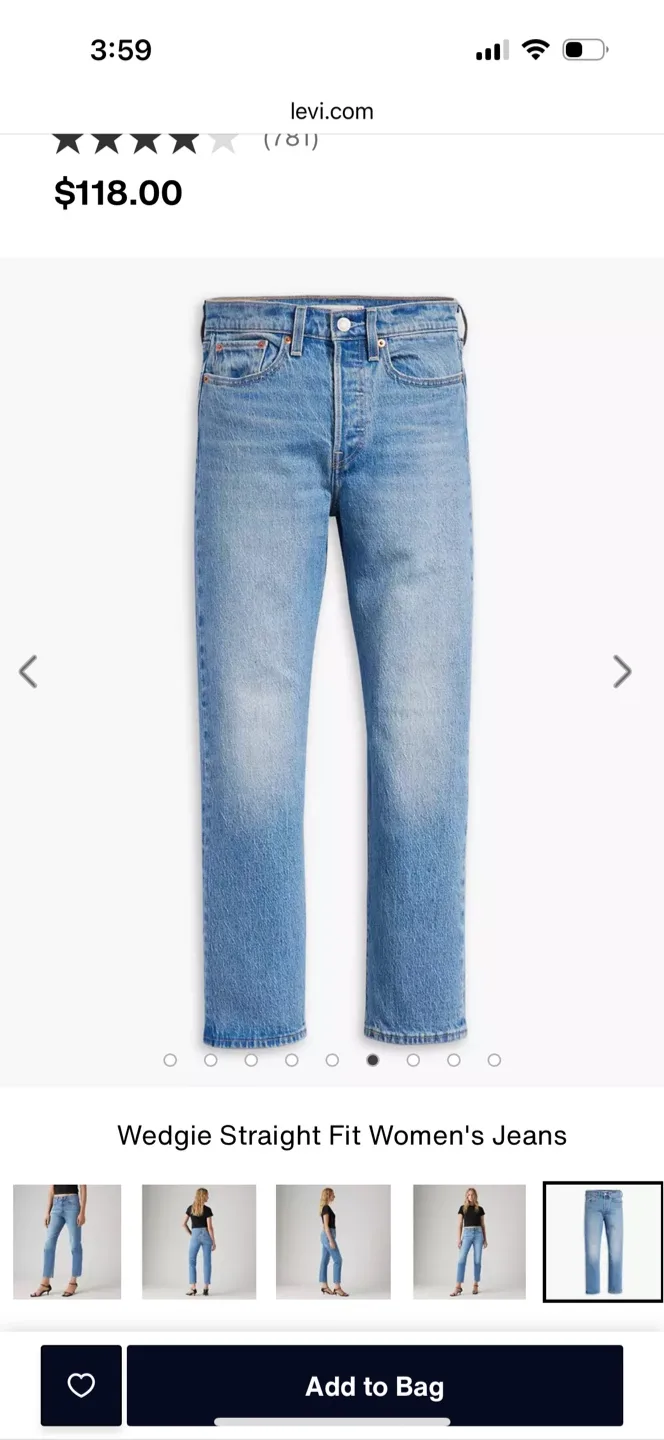 Levi's Wedgie Straight Fit Women's Jeans - Size 28 image indicator(6)