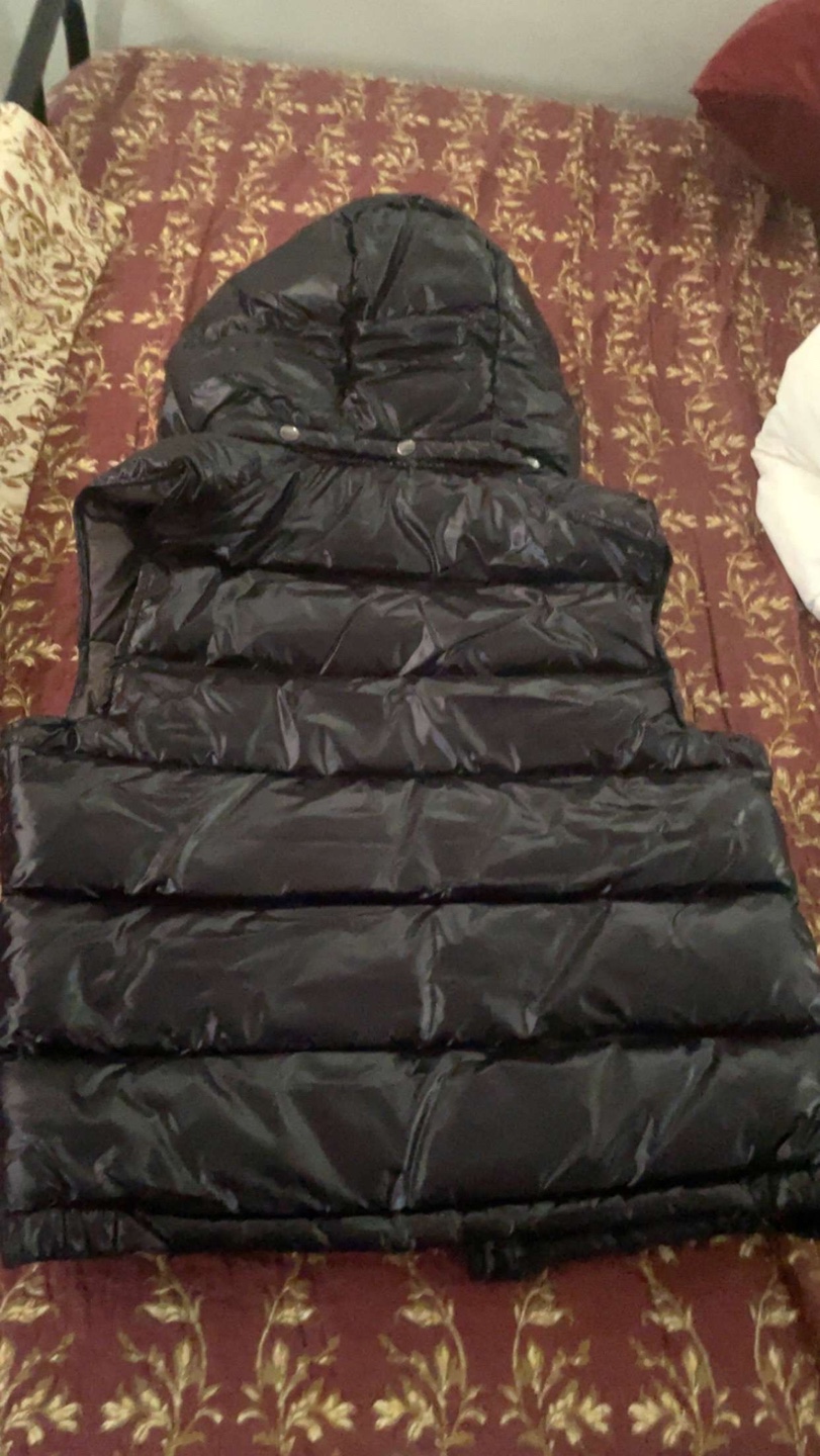 Moncler Black Puffer Vest with Hood