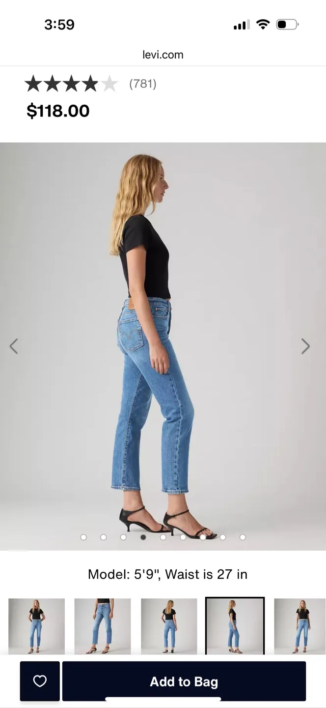 Levi's Premium Wedgie Straight Fit Women's Jeans - Size 28 image indicator(2)