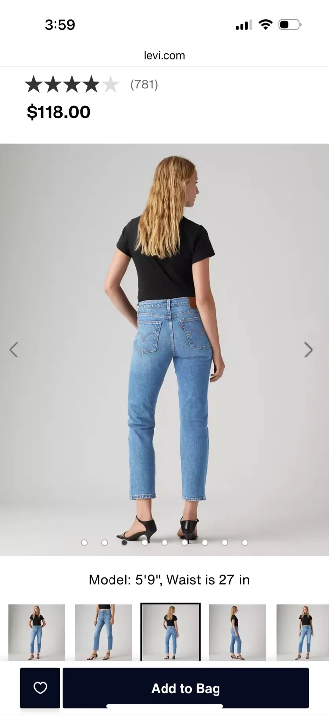 Levi's Premium Wedgie Straight Fit Women's Jeans - Size 28 image indicator(3)