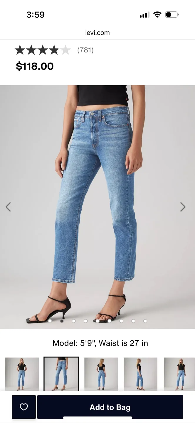 Levi's Premium Wedgie Straight Fit Women's Jeans - Size 28 image indicator(4)