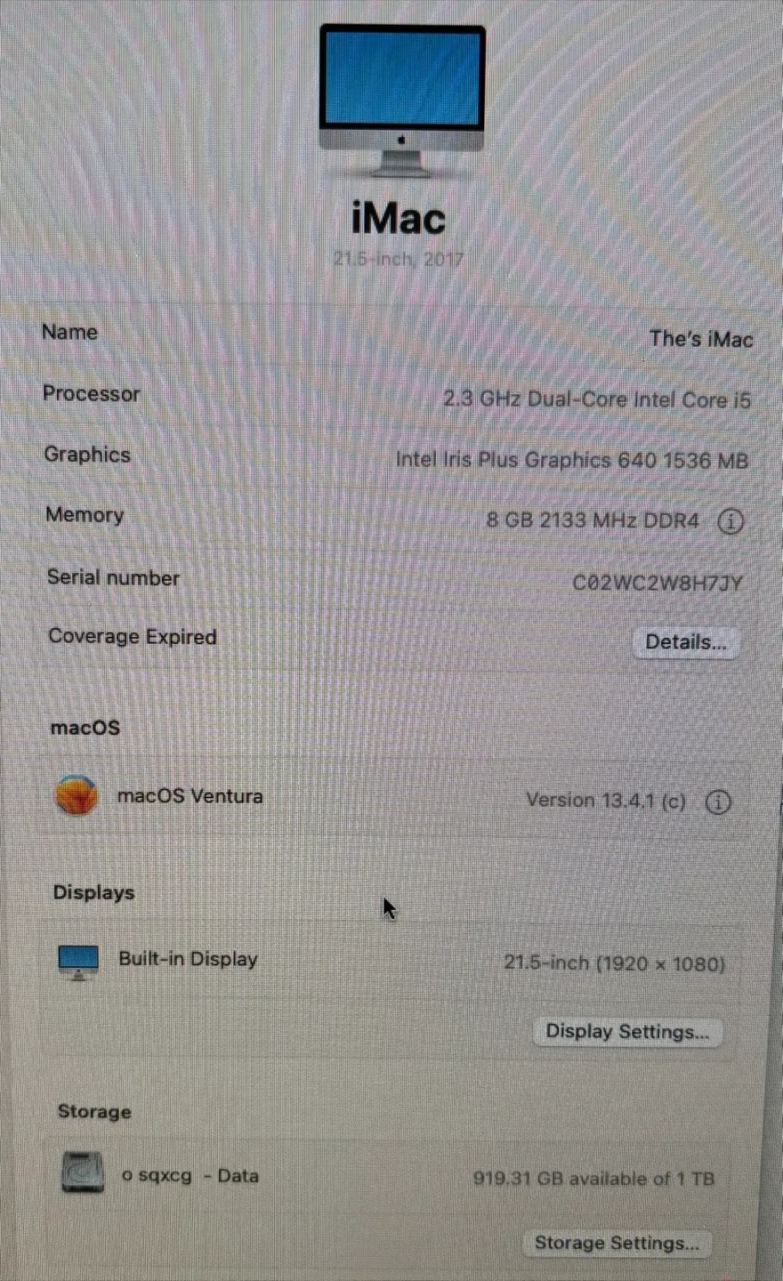 21.5-inch iMac 2017 - 8GB RAM, 1TB Storage image indicator(2)