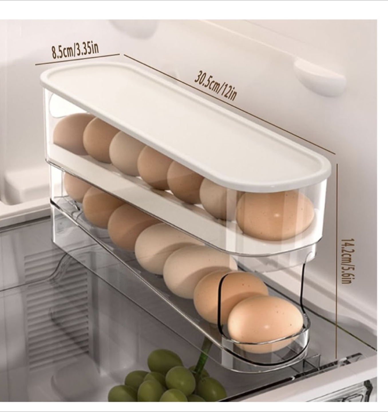 ZeJlo Egg Storage Container - Holds 12 Large Eggs - photo 2