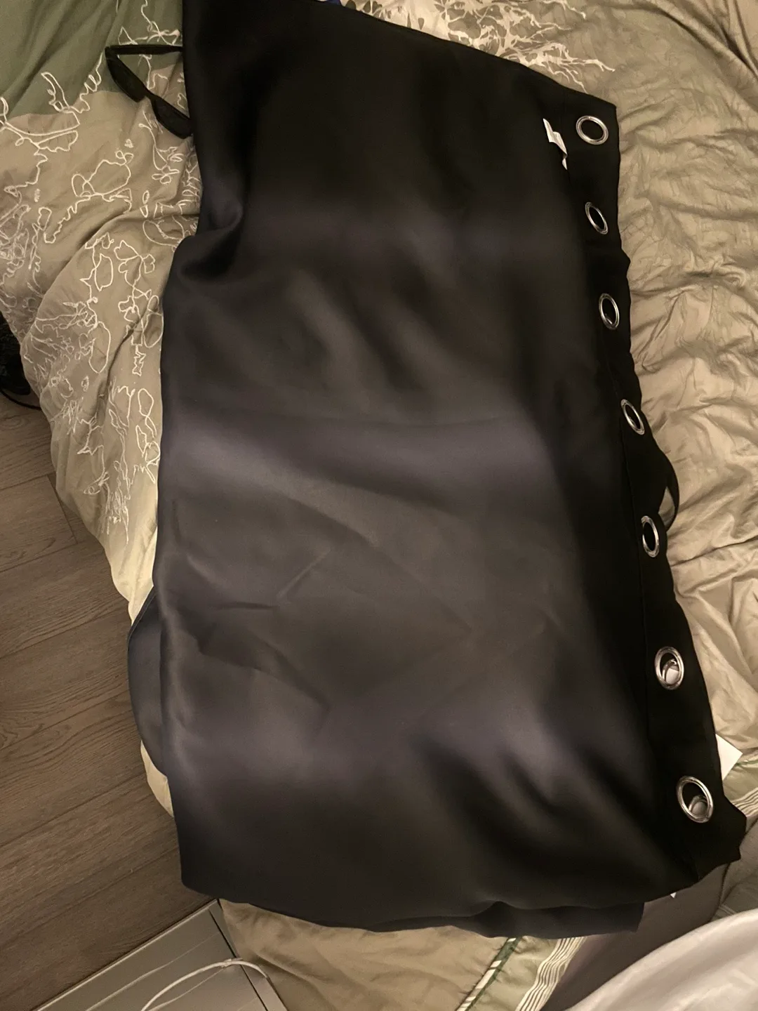 Black Grommet Top Room Divider Curtain Panel - 100W x 84L inch image indicator(3)