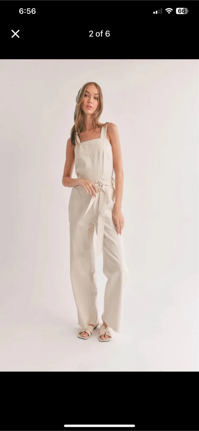 NWOT Sage the Label Denim Jumpsuit Overalls thumbnail