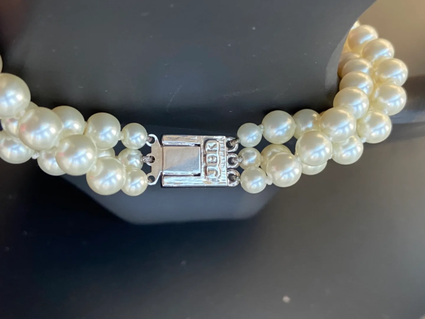 Camrose & Kross - Jackie Kennedy - JBK 3 Row Pearl Necklace image indicator(3)