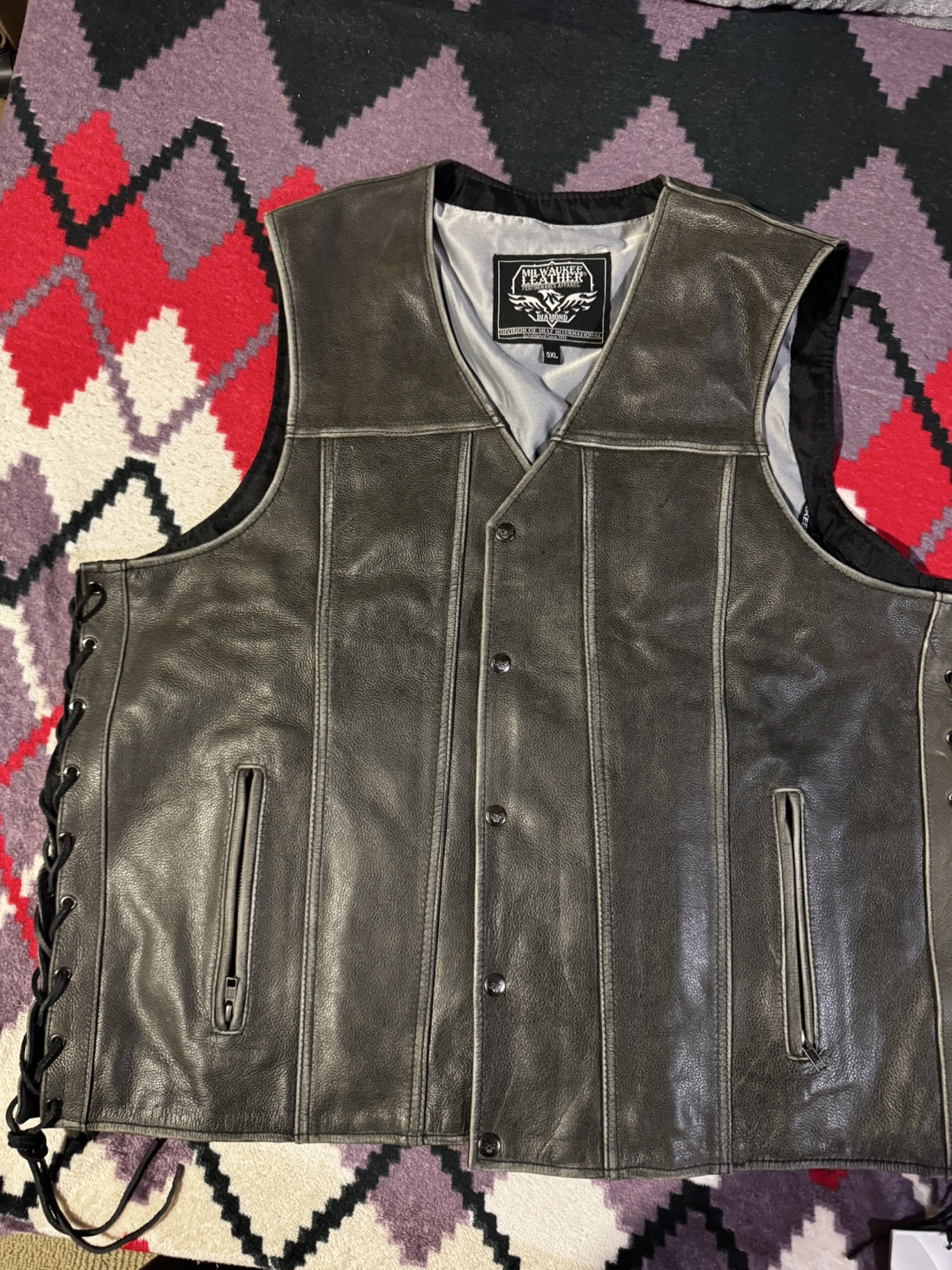 Men's Milwaukee Leather Vest - Size 3XL