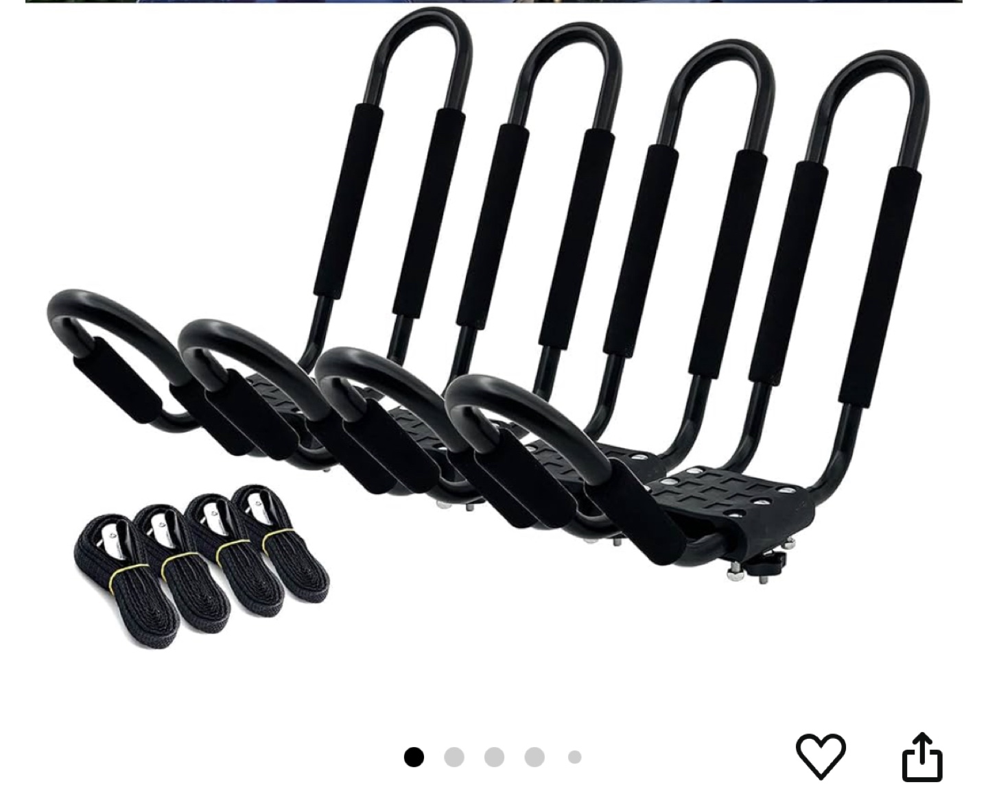 Set of 4 Kayak Carriers - Roof Rack J-Style Carriers - photo 4
