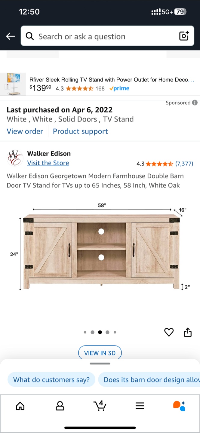White Oak Farm Style TV Stand - photo 2