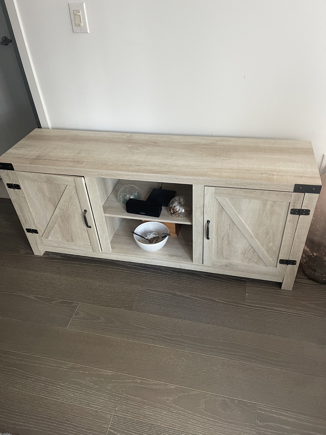 White Oak Farm Style TV Stand