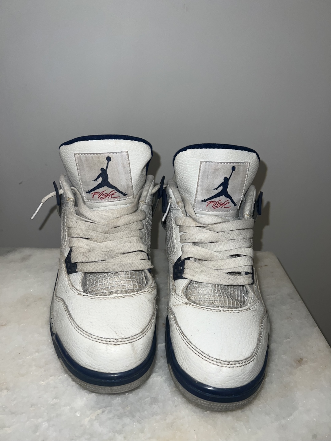 Air Jordan 4 Retro GS 'White/Navy' - photo 2