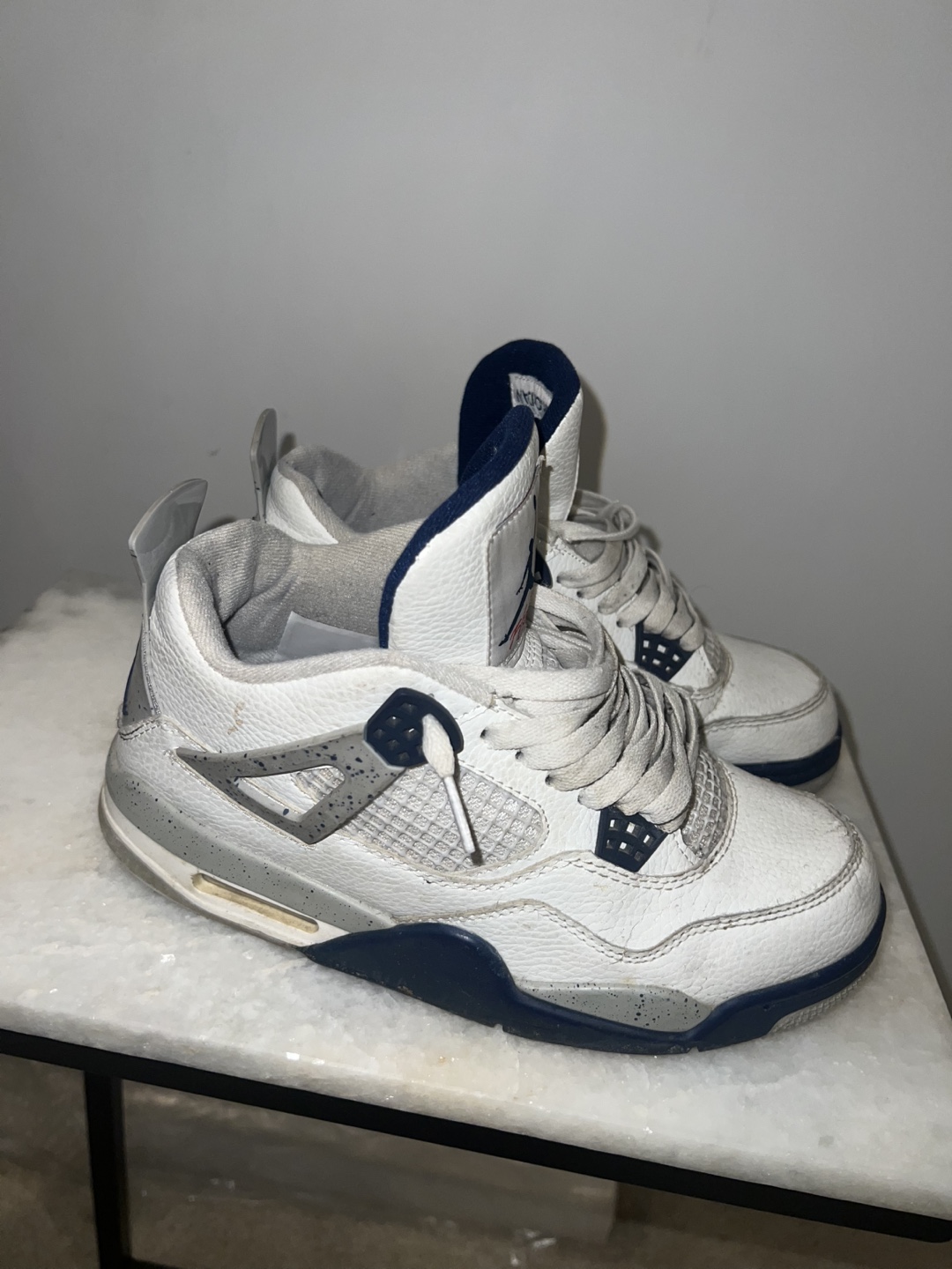 Air Jordan 4 Retro GS 'White/Navy' - photo 3