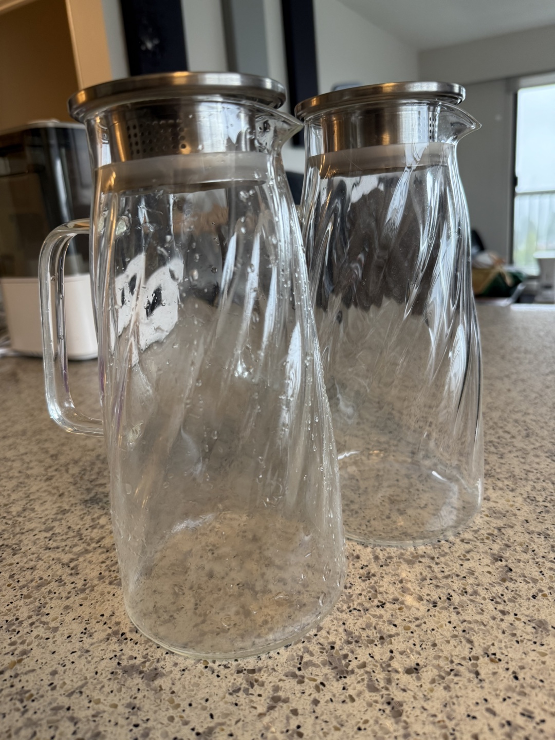 Pair of Glass Beverage Pitchers - photo 2