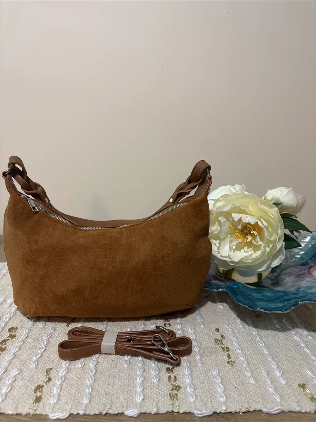 Brown Suede Shoulder Bag thumbnail