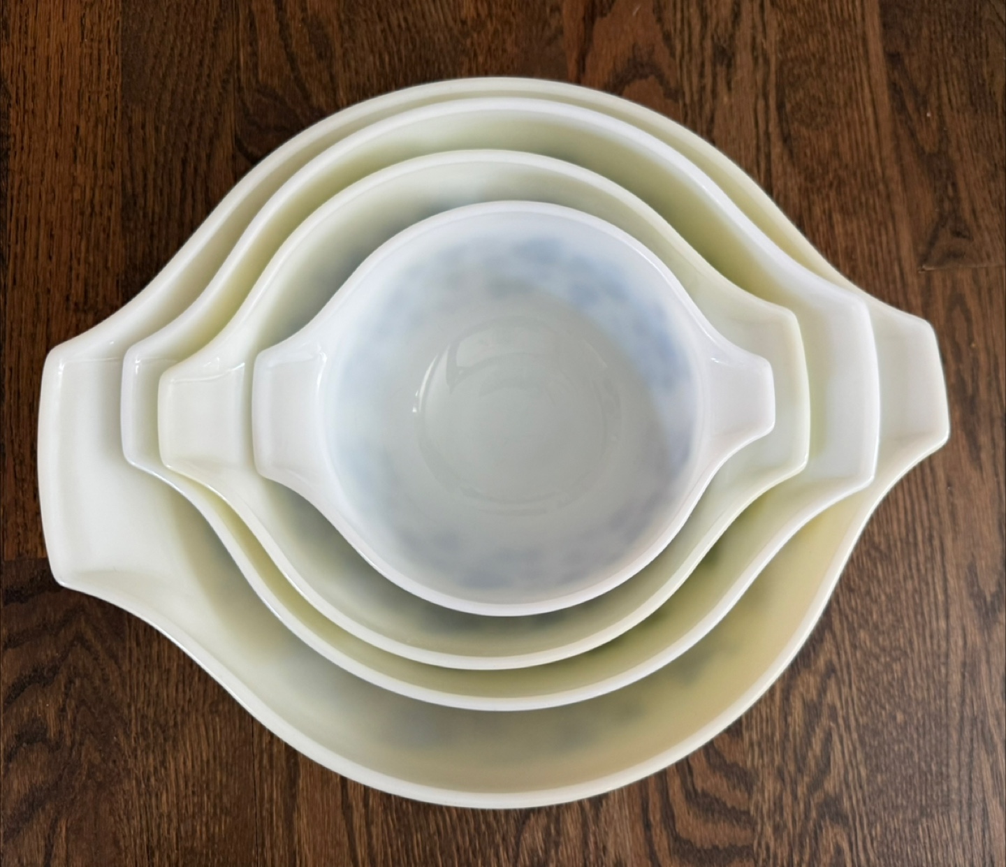 Vintage Pyrex Gooseberry Mixing Bowls, Set of 4 - photo 3