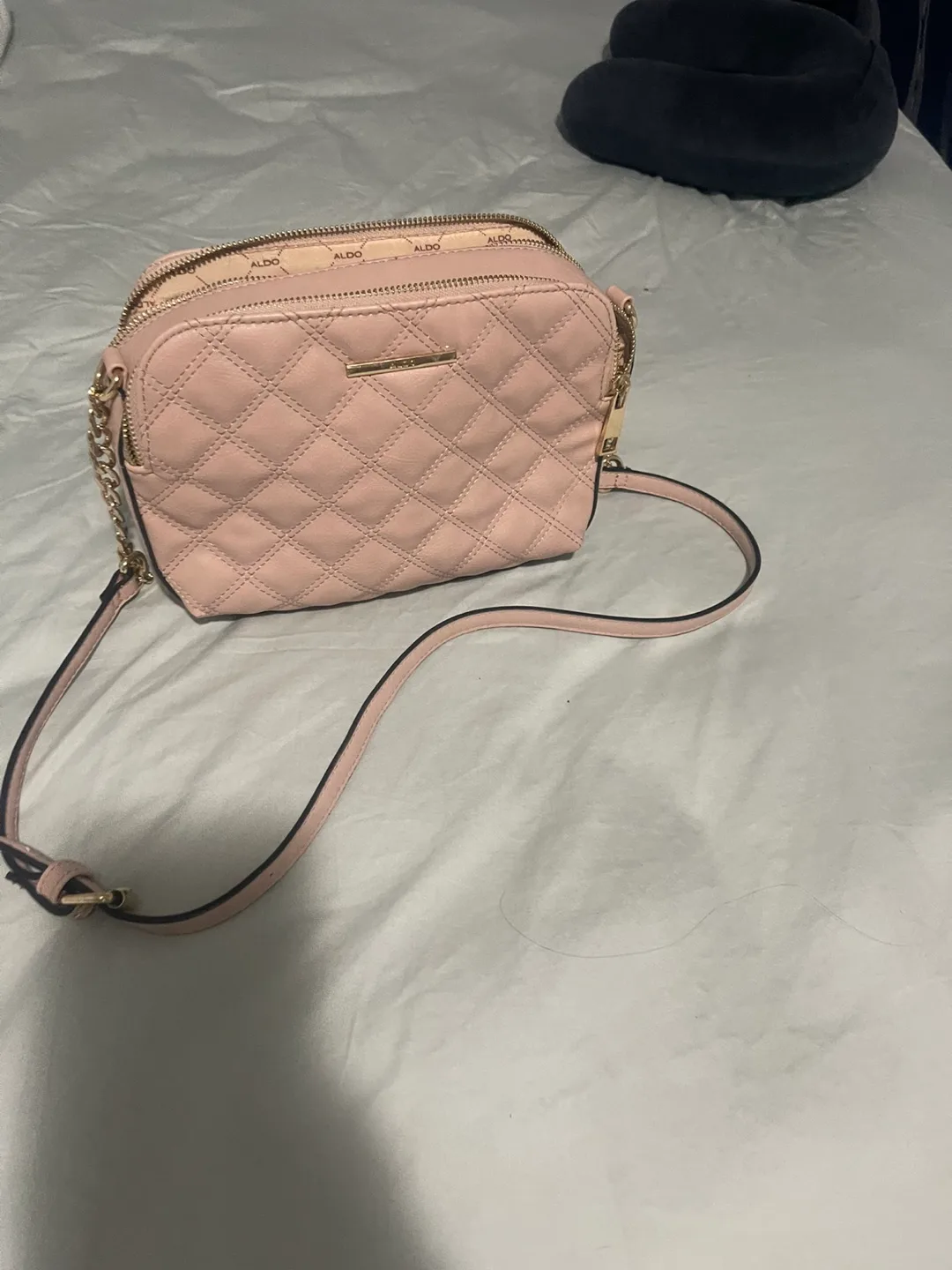 Aldo Pink Quilted Crossbody Bag thumbnail