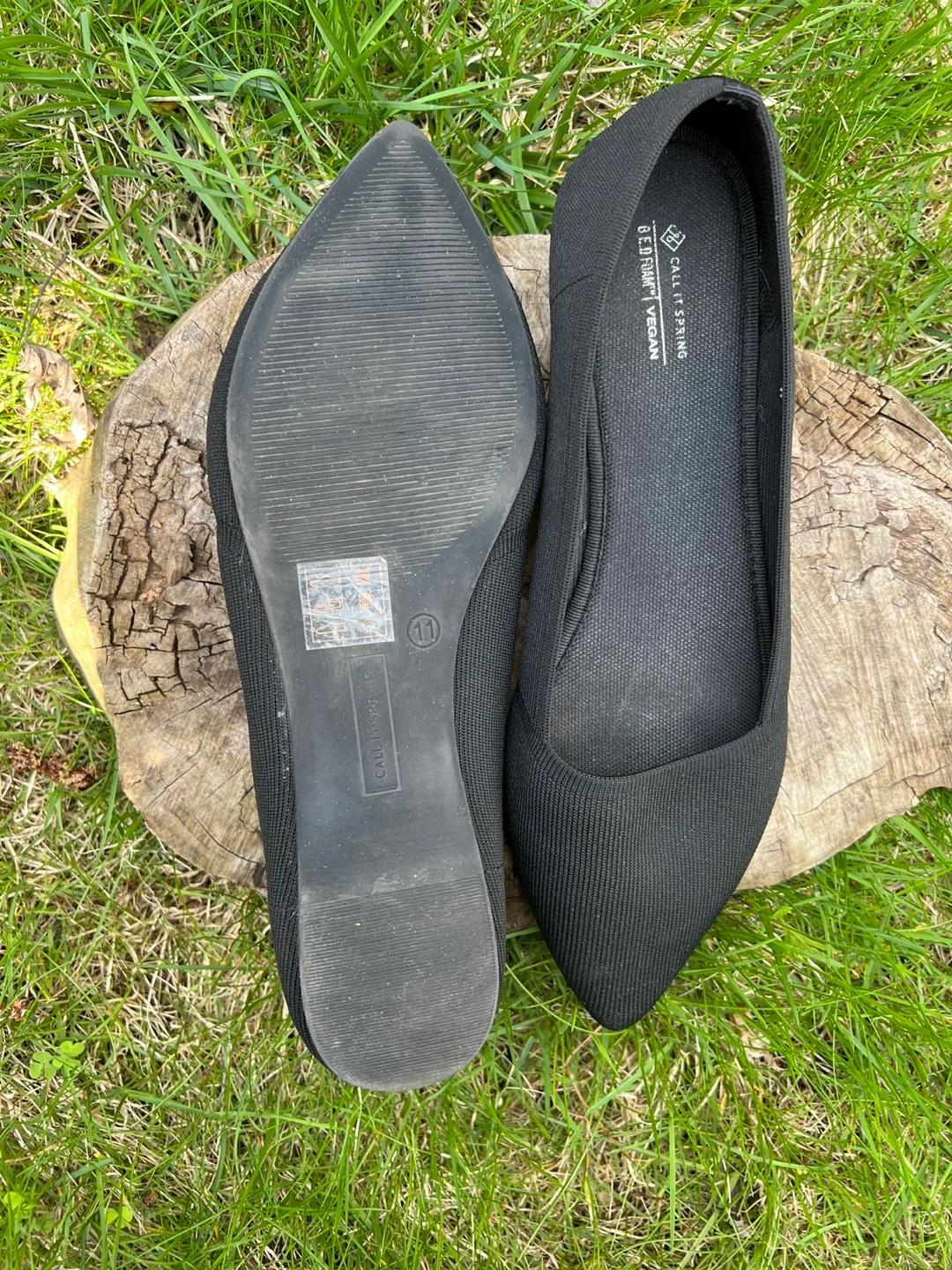 Call It Spring Women's Black Toe Flats - Size 11 image indicator(4)