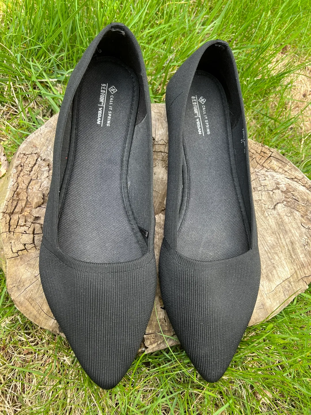 Call It Spring Women's Black Toe Flats - Size 11 image indicator(3)